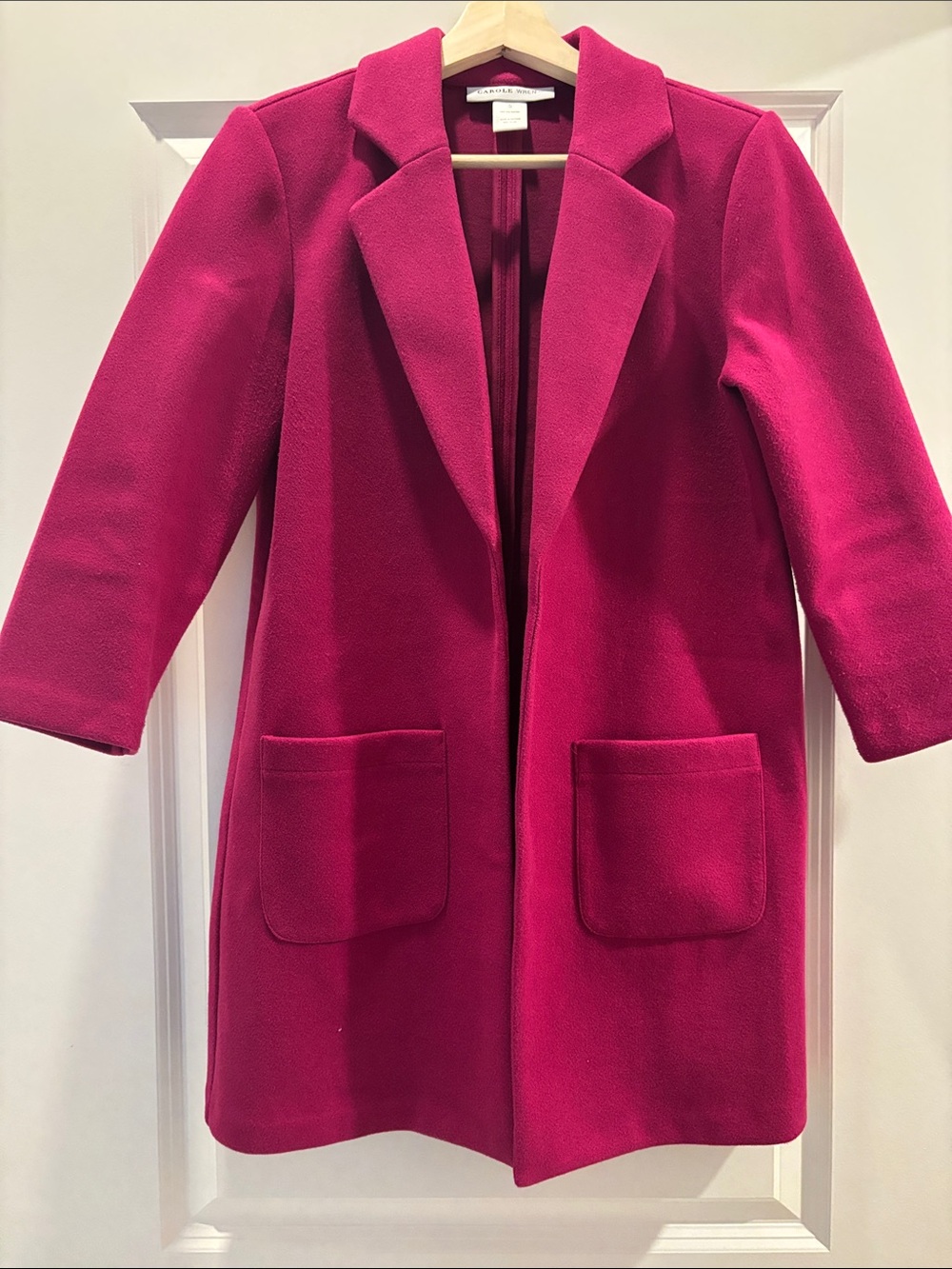 Caslon Magenta Open-Front Trench Coat